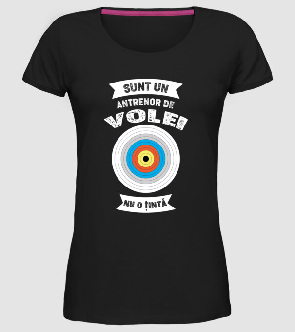 sunt un antrenor de volei, nu o țintă model negru pe tricou