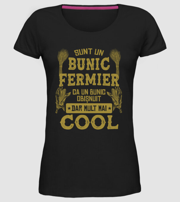 Sunt un bunic fermier, ca un bunic obișnuit, v model negru pe tricou