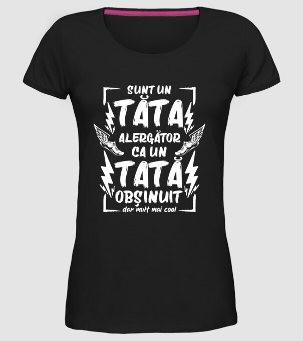 sunt un tată alergător, ca un tată obișnuit, dar mult mai cool model negru pe tricou
