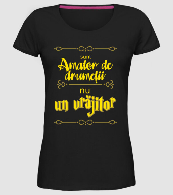 Sunt amator de drumeții, nu un vrăjitor model negru pe tricou