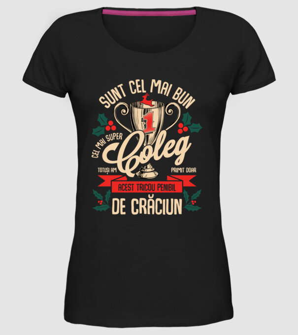 super coleg D1443687 model negru pe tricou