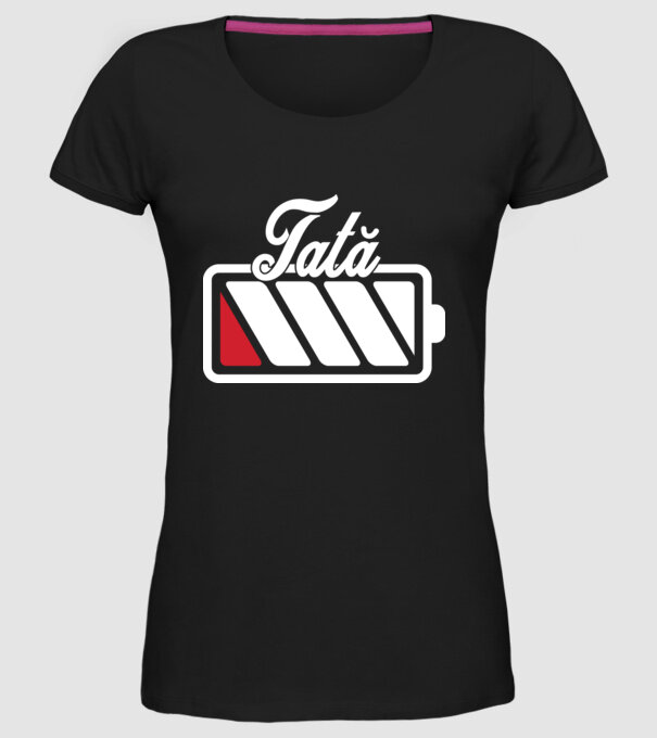 Tată la încărcat model negru pe tricou