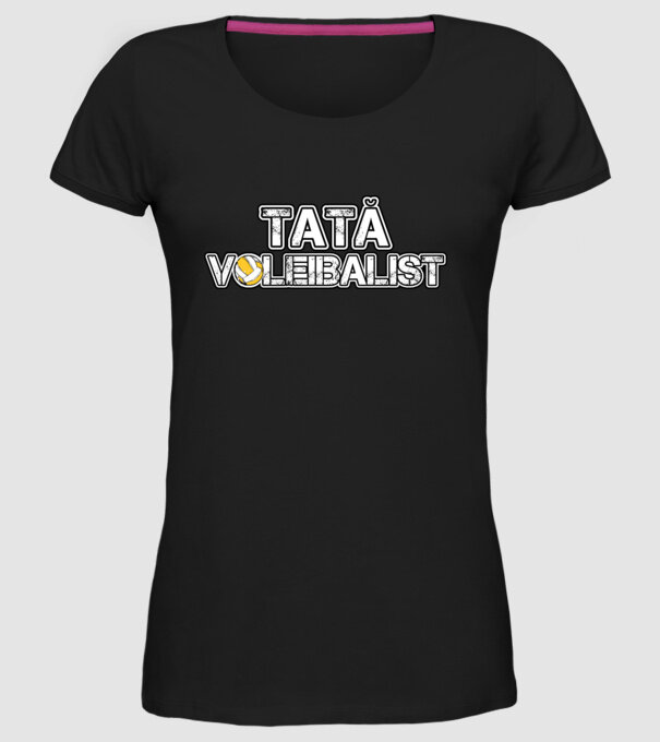 tată voleibalist model negru pe tricou