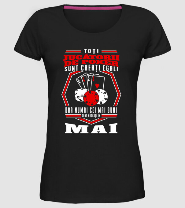 Toți jucătorii de poker sunt creați egali mai model negru pe tricou