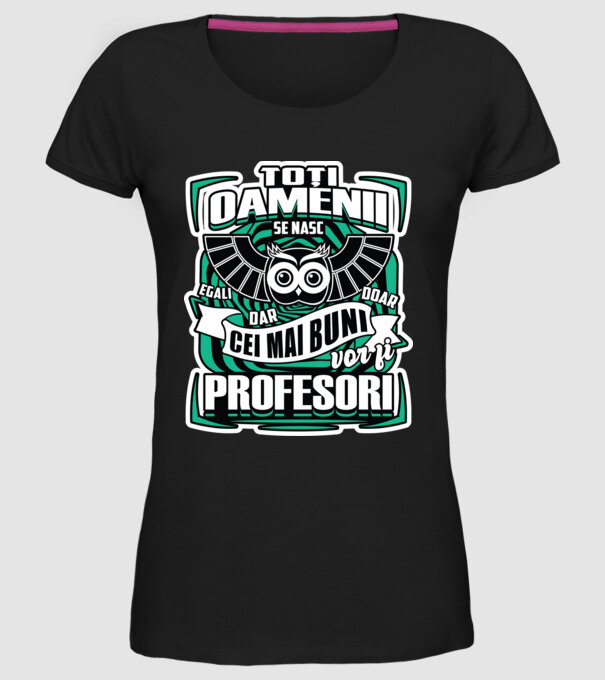 Toți oamenii profesori model negru pe tricou