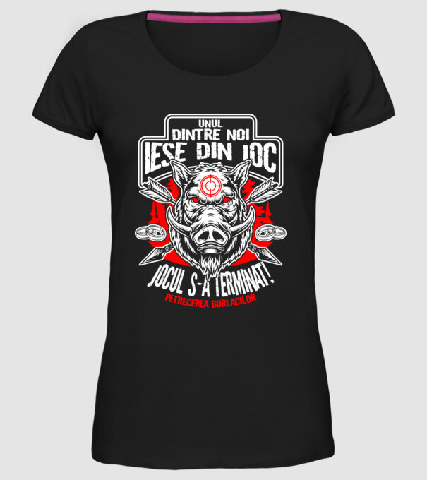 Unul dintre noi iese din joc - jocul s-a terminat - petrecerea burlacilor model negru pe tricou
