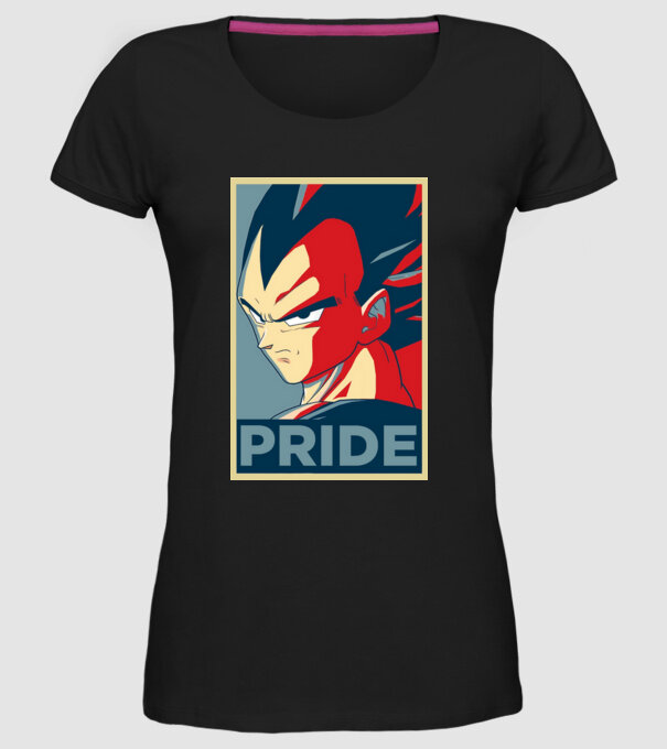 vegeta pride dragonball model negru pe tricou