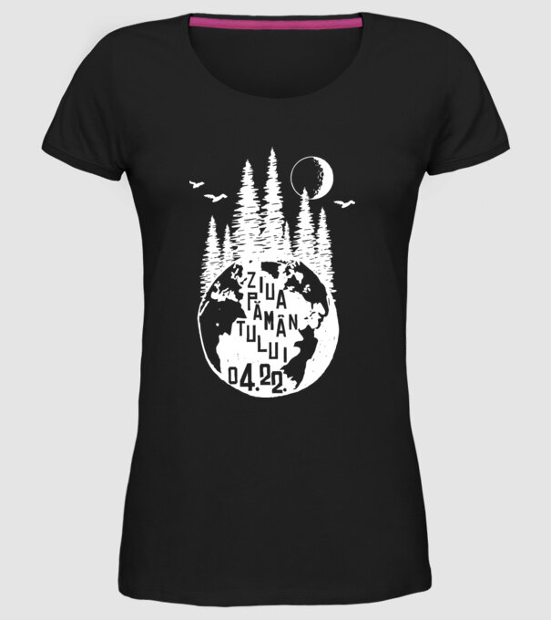 Ziua Pământului 22.04. model negru pe tricou