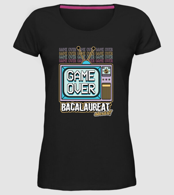 Absolvire retro bacalaureat model negru pe tricou