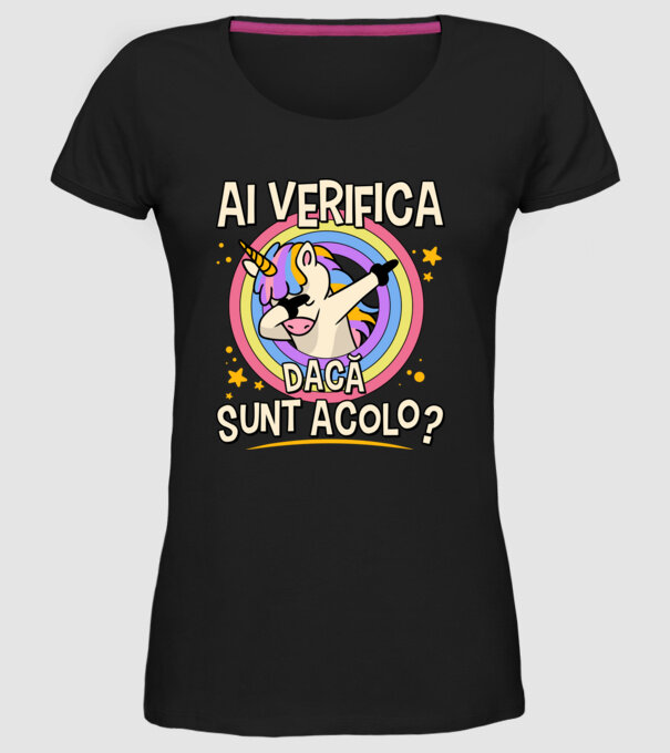 Ai verifica dacă sunt acolo? model negru pe tricou