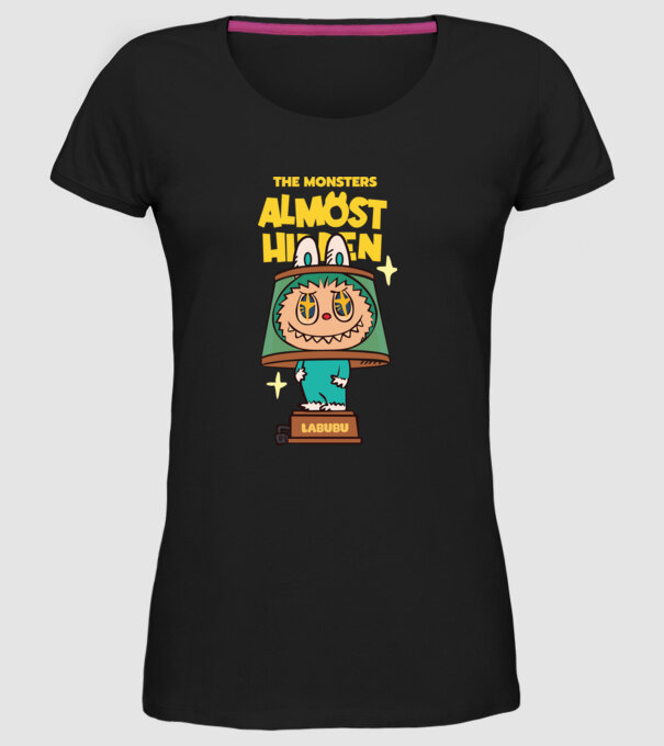 Almost Hidden model negru pe tricou