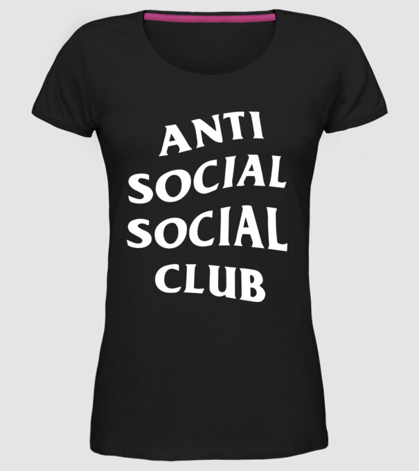 Anti social social club model negru pe tricou