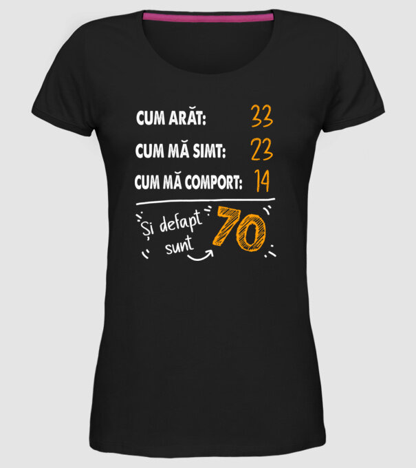 Aspect, senzație, comportament 70 Negru model negru pe tricou