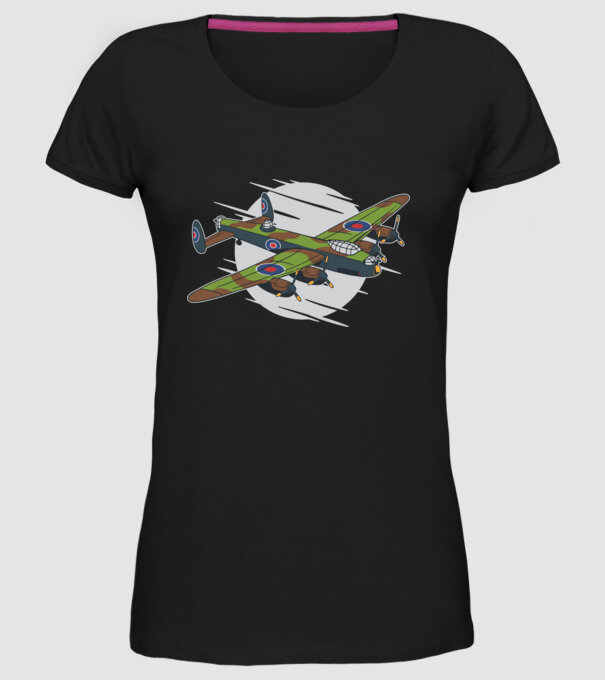 Avioane model negru pe tricou