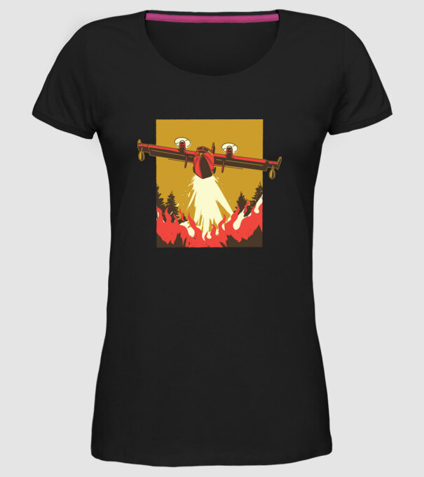 Avioane model negru pe tricou