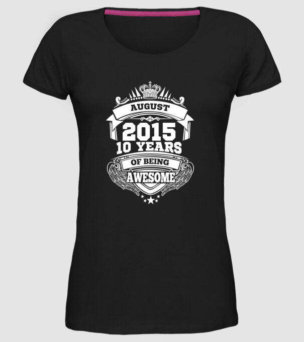 Awesome being of august 2015 model negru pe tricou