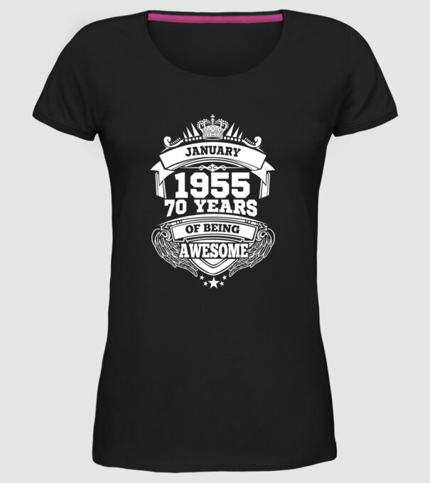 Awesome being of january 1955 model negru pe tricou
