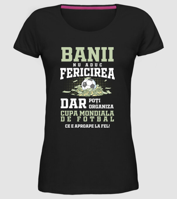 Banii nu aduc fericirea model negru pe tricou