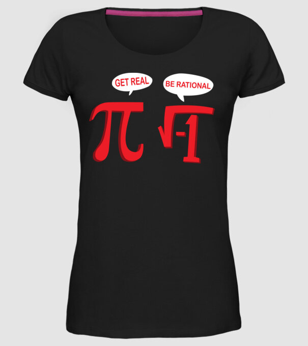 Be rational PI model negru pe tricou