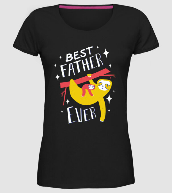 Best father model negru pe tricou