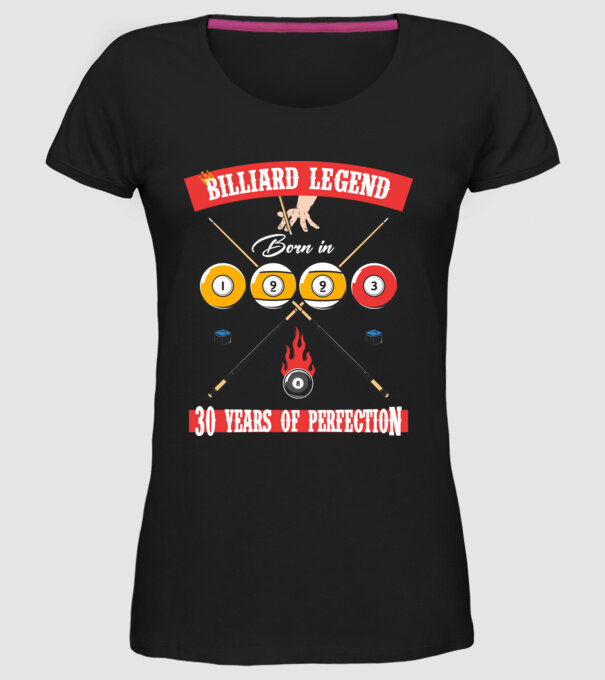 Billiard legend born in 1993 model negru pe tricou