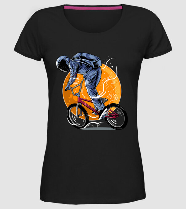 BMX space model negru pe tricou