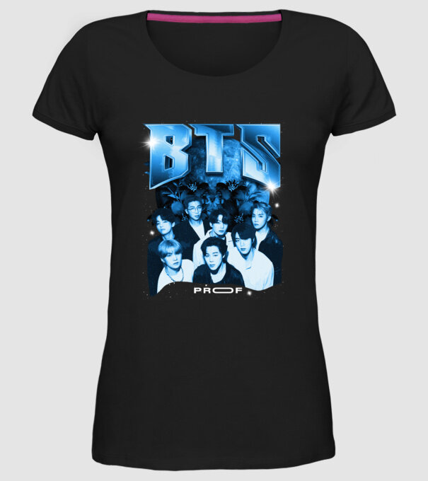BTS model negru pe tricou