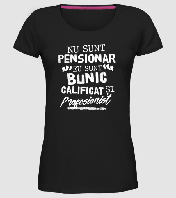 Bunicul profesionist model negru pe tricou
