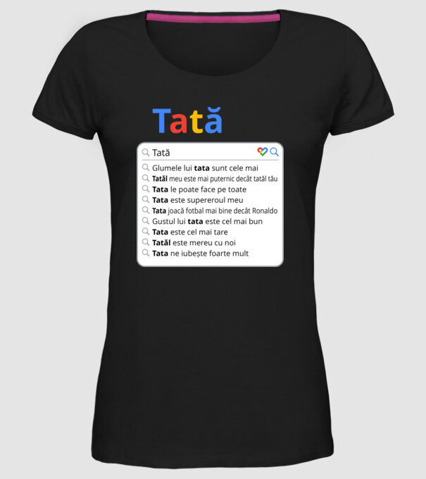 căutare Google Tată model negru pe tricou