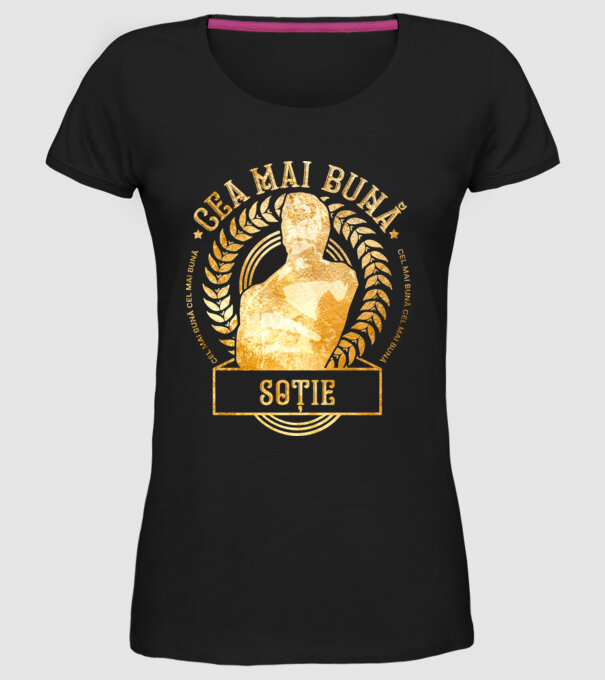 Cea mai bună soție model negru pe tricou