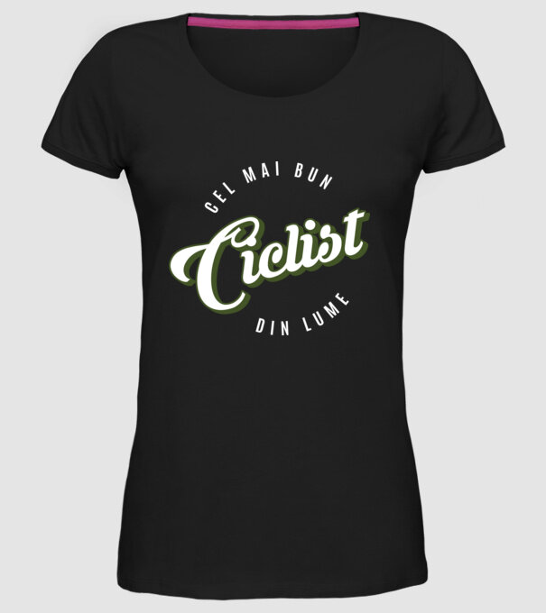 Cel mai bun Ciclist din lume model negru pe tricou