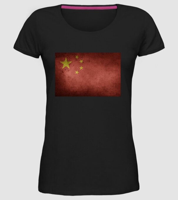CHINA model negru pe tricou
