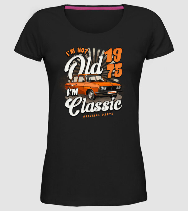 DACIA 1975 model negru pe tricou