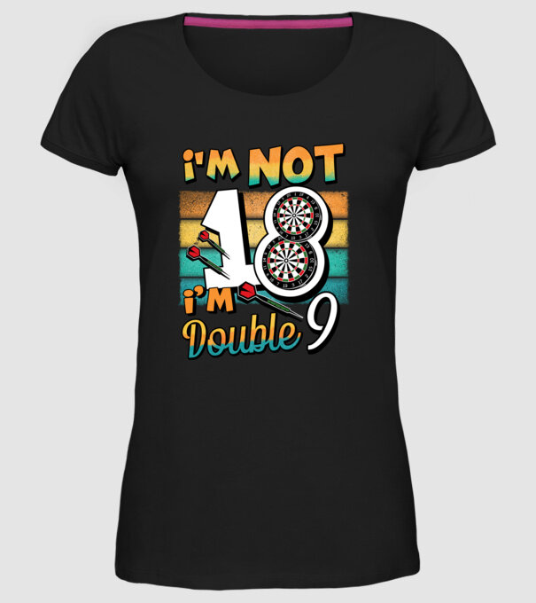 Darts Birthday 18 years old model negru pe tricou