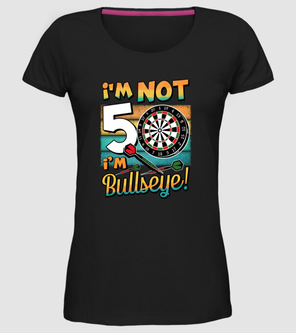 Darts Birthday 50 years old model negru pe tricou