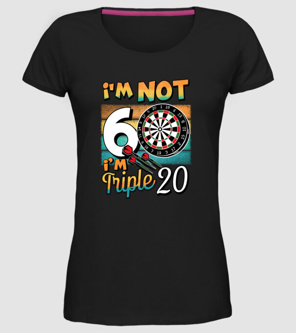 Darts Birthday 60 years old model negru pe tricou