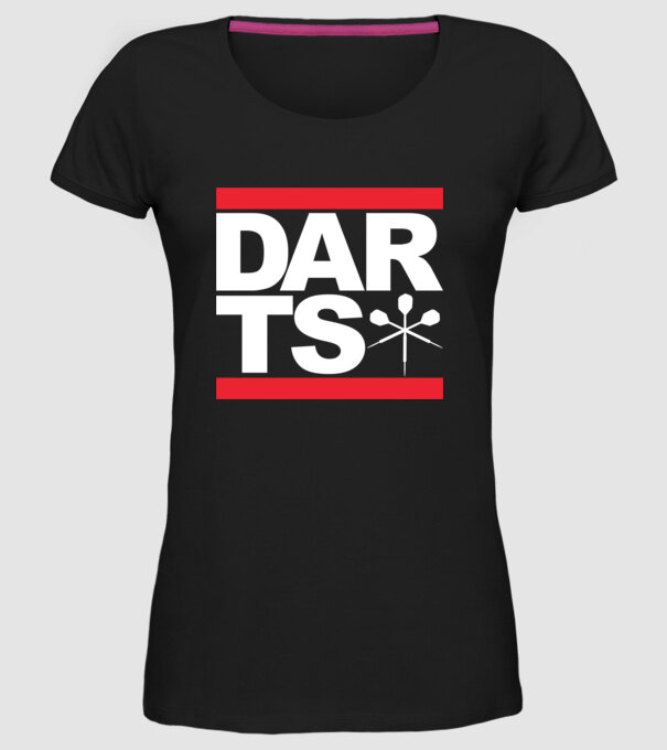 Darts DMC model negru pe tricou