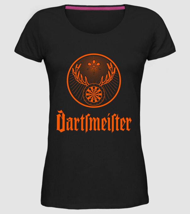 Dartsmeister Dark model negru pe tricou