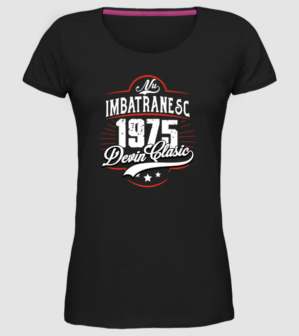 Devin Clasic - 1975 model negru pe tricou