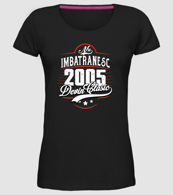 Devin Clasic - 2005 model negru pe tricou