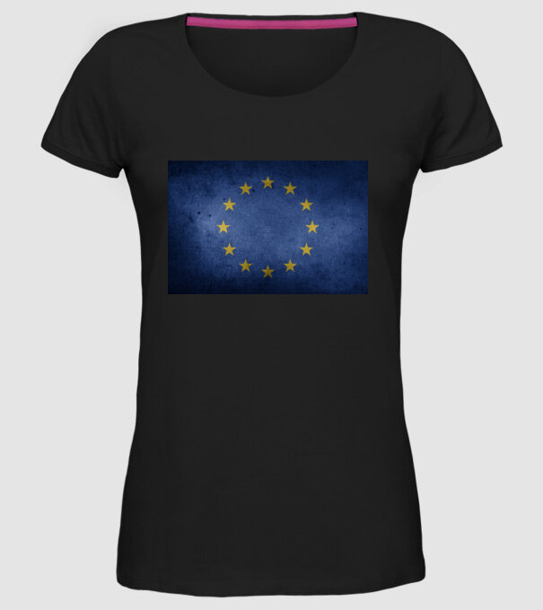 EU model negru pe tricou