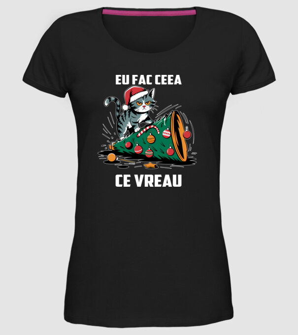 Eu fac ceea ce vreau Negru model negru pe tricou
