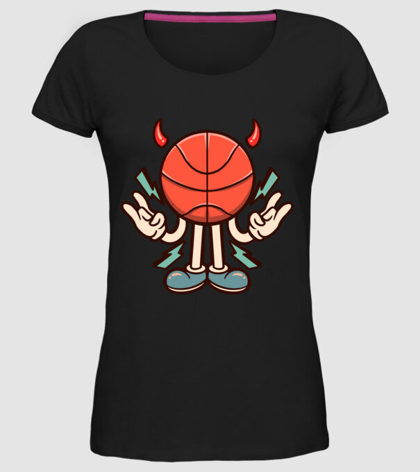 Evil basketball model negru pe tricou