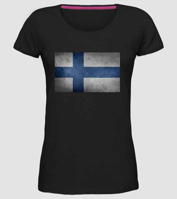 FINLAND model negru pe tricou