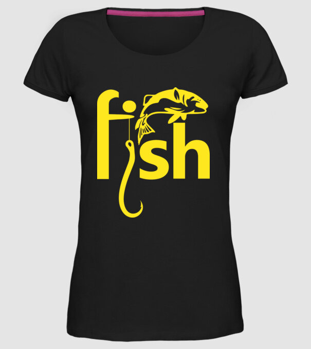 Fish model negru pe tricou