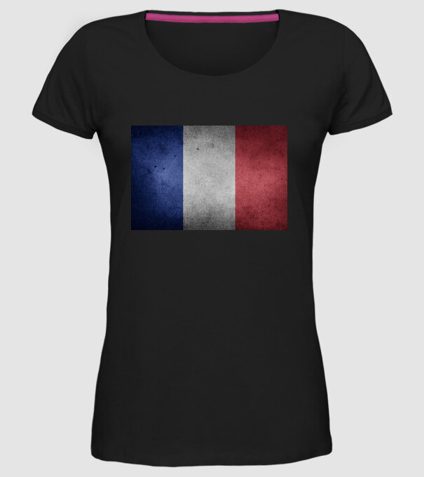 FRANCE model negru pe tricou