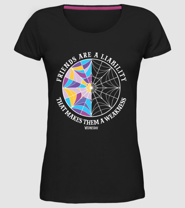 Friends are liability model negru pe tricou