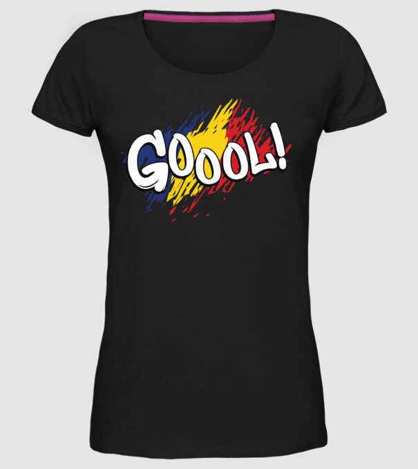 GOOOL model negru pe tricou