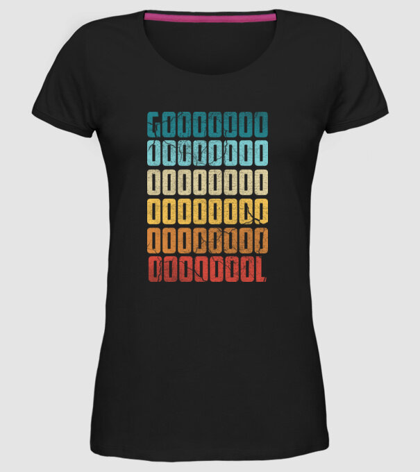 GOOOL retro model negru pe tricou