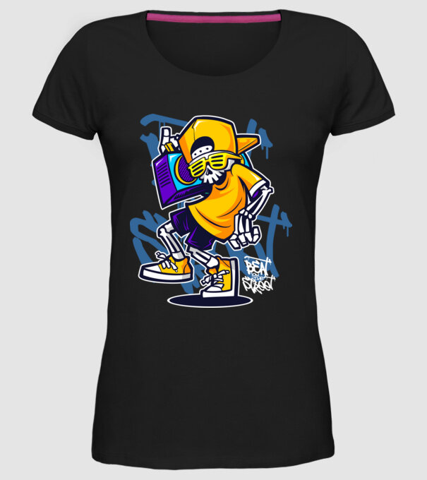 Graffiti model negru pe tricou